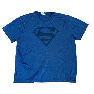 Superman Logo Shirt Mens XL Blue Heather T-Shirt Mens Vintage 1996